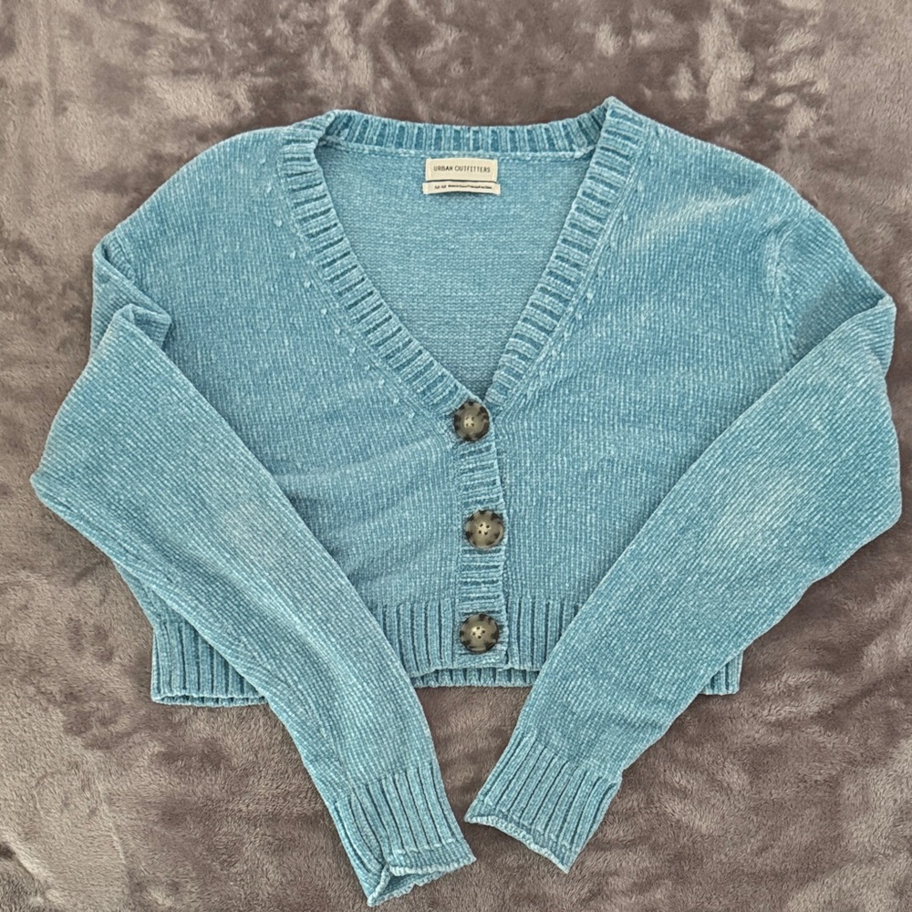 Urban Outfitters Blue Button-Up Cardigan
